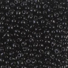 Miyuki drop beads 3,4mm Opaque black DP-401